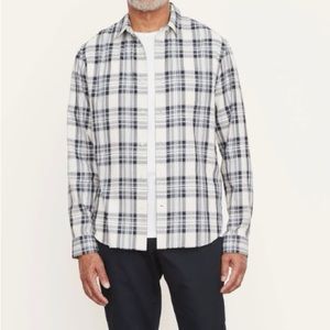 VINCE Slim Fit Plaid Sport Shirt In New Coastal
